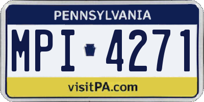 PA license plate MPI4271