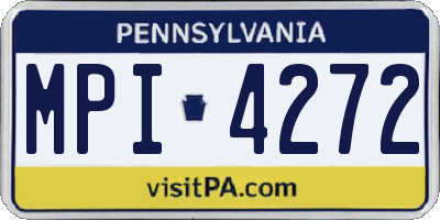PA license plate MPI4272