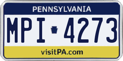 PA license plate MPI4273