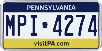 PA license plate MPI4274