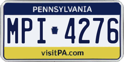 PA license plate MPI4276