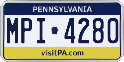 PA license plate MPI4280