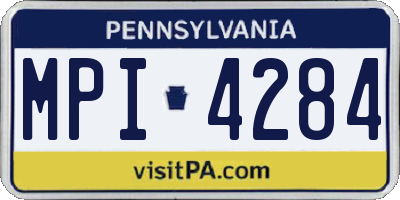 PA license plate MPI4284