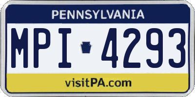 PA license plate MPI4293