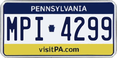 PA license plate MPI4299