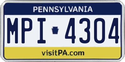 PA license plate MPI4304