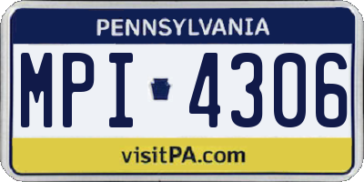 PA license plate MPI4306
