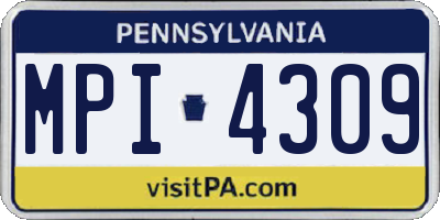 PA license plate MPI4309