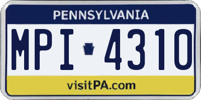 PA license plate MPI4310