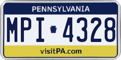 PA license plate MPI4328