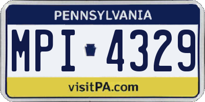 PA license plate MPI4329