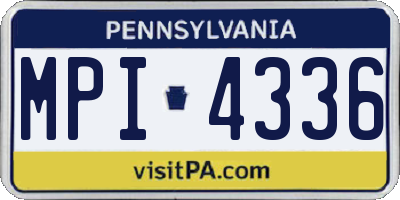 PA license plate MPI4336