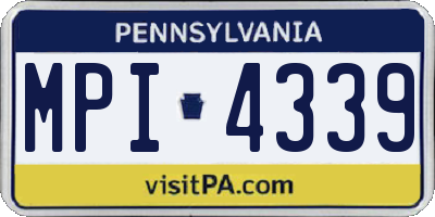 PA license plate MPI4339