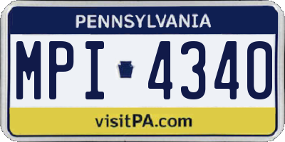 PA license plate MPI4340