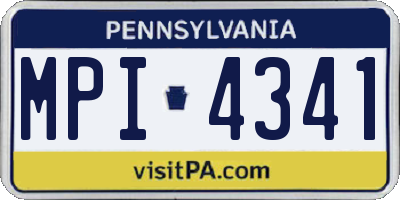 PA license plate MPI4341