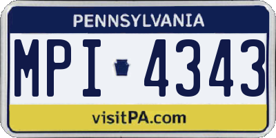 PA license plate MPI4343