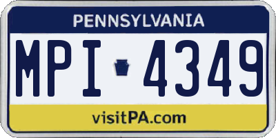 PA license plate MPI4349