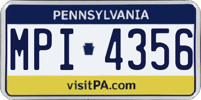 PA license plate MPI4356