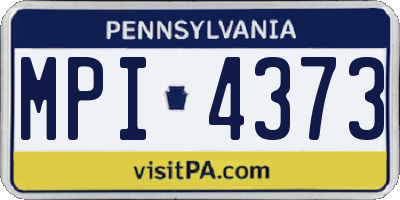 PA license plate MPI4373