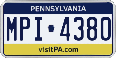 PA license plate MPI4380
