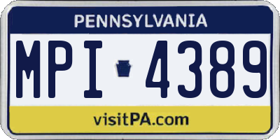PA license plate MPI4389