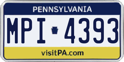 PA license plate MPI4393