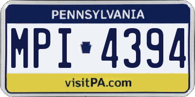 PA license plate MPI4394
