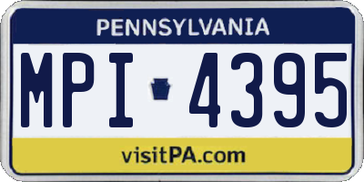 PA license plate MPI4395