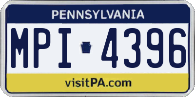 PA license plate MPI4396