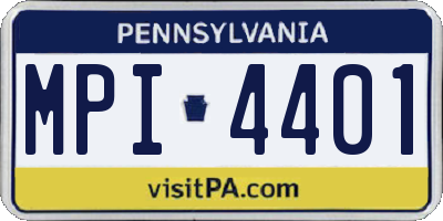 PA license plate MPI4401