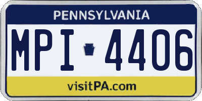 PA license plate MPI4406