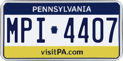 PA license plate MPI4407