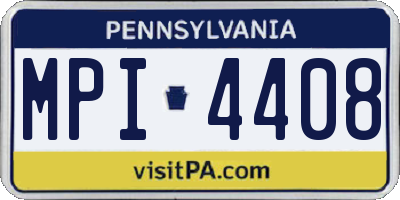 PA license plate MPI4408
