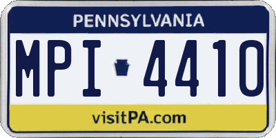 PA license plate MPI4410