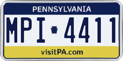 PA license plate MPI4411