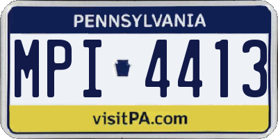 PA license plate MPI4413