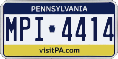 PA license plate MPI4414