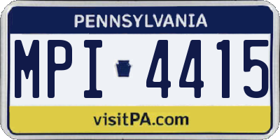 PA license plate MPI4415