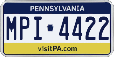 PA license plate MPI4422