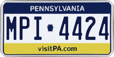 PA license plate MPI4424
