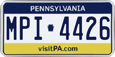 PA license plate MPI4426