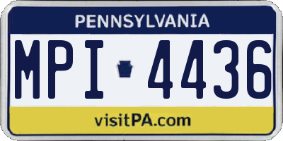 PA license plate MPI4436