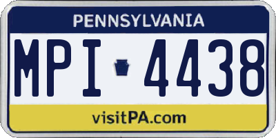 PA license plate MPI4438