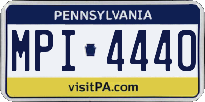 PA license plate MPI4440
