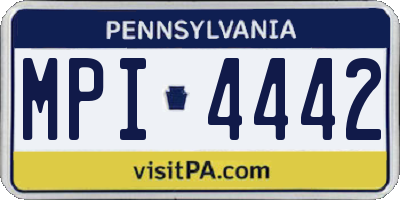 PA license plate MPI4442