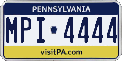 PA license plate MPI4444