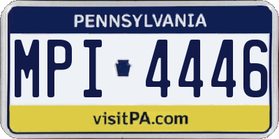 PA license plate MPI4446