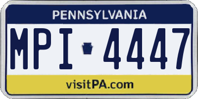 PA license plate MPI4447