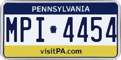 PA license plate MPI4454
