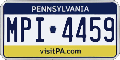 PA license plate MPI4459